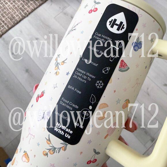 “Berries and Cream" Acta HydroJug 40 oz Traveler Tumbler - Limited Edition - Picture 5 of 12